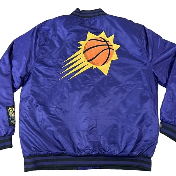 NWT NBA Phoenix Suns Purple Bomber STARTER Style Conference King Jacket Men's XL - Picture 2 of 5